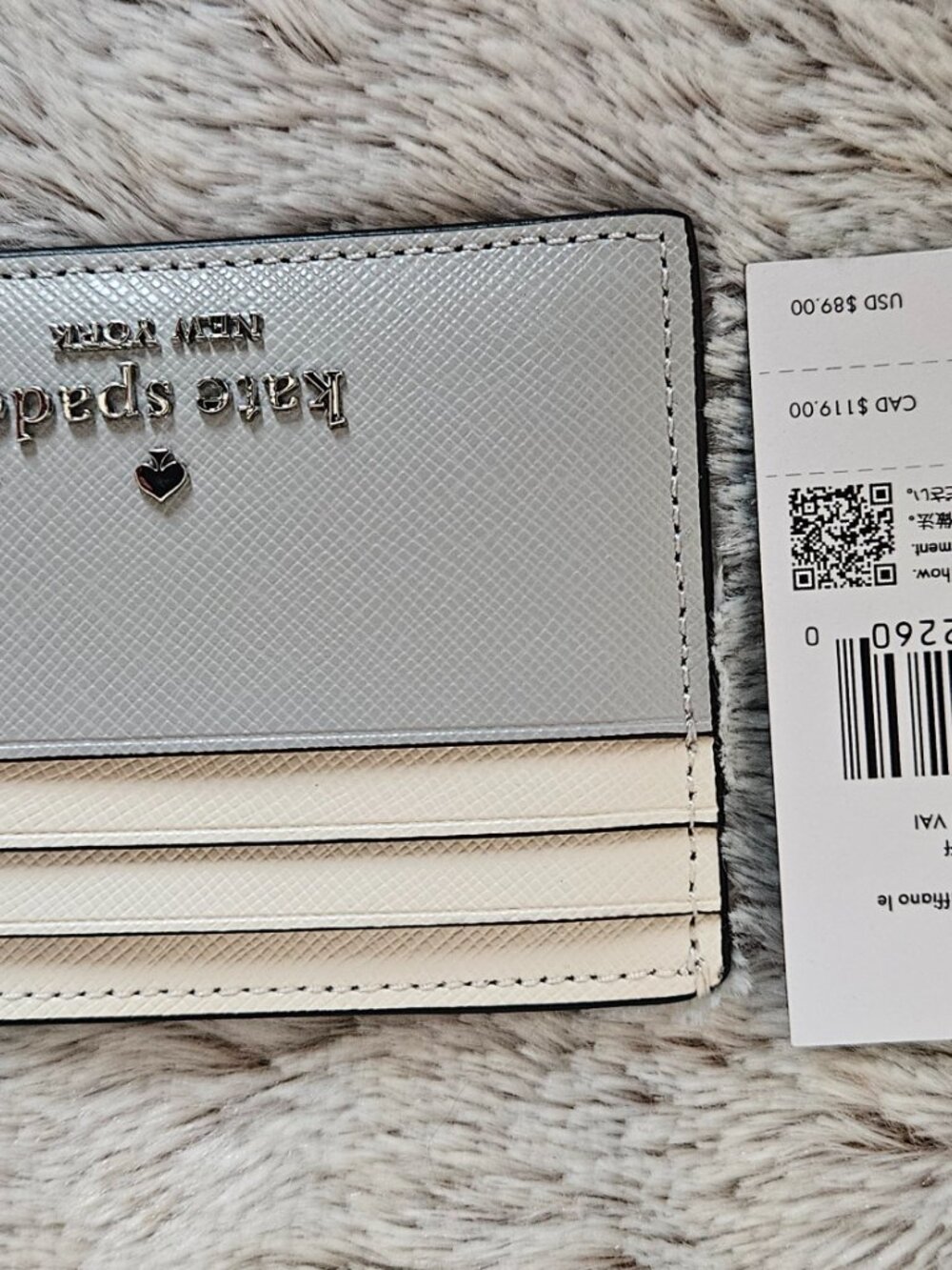 Kate Spade New York Madison Slim Card Holder Platinum Grey {#817-6} - Picture 3 of 5